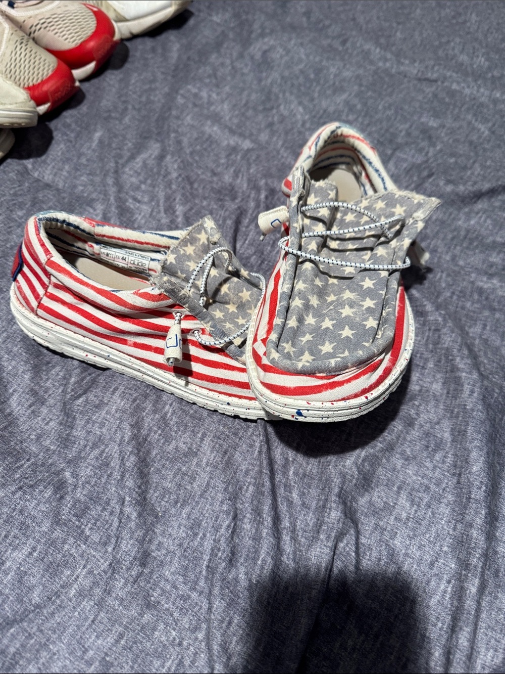 Hey Dude Men's Stars & Stripes Red, White & Blue Slip-On Loafers